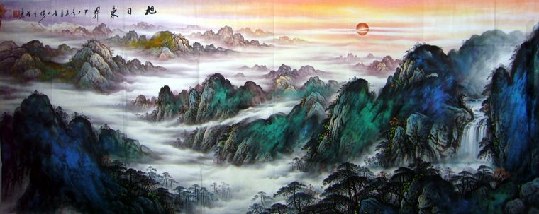 八尺名家山水画