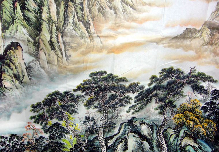 巨幅精品国画泰山